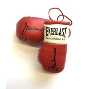 Muhammad Ali Autographed Mini Boxing Gloves (Ideal for hanging from a rear view mirror)
