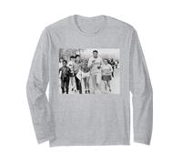 Muhammad Ali Boxing Champion Runs With College Students Long Sleeve T-Shirt