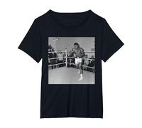 Muhammad Ali Boxing Training for Brian London Fight T-Shirt, Women's Plus, Black, 3X