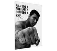 Muhammad Ali Butterfly Qoute Iconic Celebrity Wall Art Prints - Stylish Canvas Decor for Office, Bedroom, Home Large (102 x 76 cm - 40" x 30" inch)