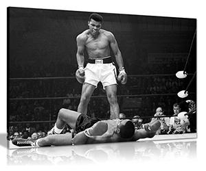 Muhammad Ali Canvas Knock Out Art Print Framed Picture Large 20x30 Inches A1