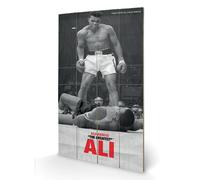 Muhammad Ali Liston Wood Print, Multi-Colour, 45 x 76 cm