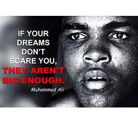 Muhammad Ali Poster Quote Boxing Black History Month Posters Sports Quotes Decorations Growth Mindset Décor Learning Classroom Teachers Decoration Educational Teaching Supplies Black Wall Art P047