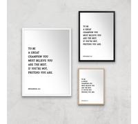 Muhammad Ali Quote Giclee Art Print - A4 - Wooden Frame