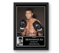 Muhammad Ali Signed Autograph Print Poster Black Framed Mounted Wall Art (10x12) Actor Artwork for Home & Office Decor Gift