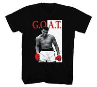 Muhammad Ali T Shirt Heavyweight Champion Goat Adult Short Sleeve T-Shirts Graphic Tees Boxing Shirt, Black, XXL