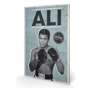 Muhammad Ali Wooden Wall Art, Multicoloured, 40 x 59 cm