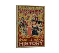 MUHDENG Well Behaved Women Rarely Make History Poster Room Decor Artistic Poster for Bedroom Living Room Walls Aesthetic Poster 12x18inch(30x45cm) Frame-style