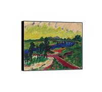 MUHJDYC Erich Heckel Famous Art Poster-Black Frame Canvas Print Picture Reproduction-Wall Painting for Room Home Decor(Landscape) 30x35cm-12x14in