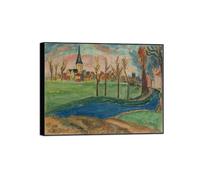 MUHJDYC Erich Heckel Famous Art Poster-Black Frame Canvas Print Picture Reproduction-Wall Painting for Room Home Decor(People) 60x80cm-23x31in