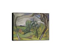 MUHJDYC Erich Heckel Famous Art Poster-Black Frame Canvas Print Picture Reproduction-Wall Painting for Room Home Decor(Landscape 4) 80x105cm-31x41in