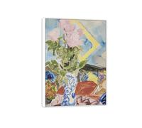 MUHJDYC Erich Heckel Famous Art Poster-White Frame Canvas Print Picture Reproduction-Wall Painting for Room Home Decor(Roses) 80x115cm-31x45in