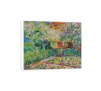 MUHJDYC Erich Heckel Famous Art Poster-White Frame Canvas Print Picture Reproduction-Wall Painting for Room Home Decor(Flowering Trees) 80x95cm-31x37in