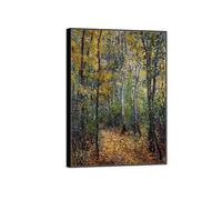 MUHJDYC Landscape Prints-Famous Painting Reproduction on Canvas-Black Frame Picture Wall Art for Home Decor(Forest Lane) 50x70cm-19x27in