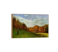 MUHJDYC Landscape Prints-Famous Painting Reproduction on Canvas-Wooden Frame Picture Wall Art for Home Decor(Wood Bearers in Forest) 30x45cm-12x18in