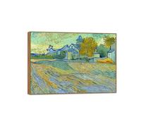 MUHJDYC Landscape Prints-Famous Painting Reproduction on Canvas-Wooden Frame Picture Wall Art for Home Decor(Church) 50x70cm-19x27in