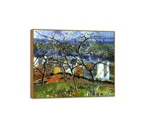 MUHJDYC Landscape Prints-Famous Painting Reproduction on Canvas-Wooden Frame Picture Wall Art for Home Decor(Tree 4) 60x70cm-23x27in
