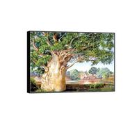 MUHJDYC Marianne North Wall Art Famous Poster-Canvas Picture-Prints for Living Room-Paintings Reproduction(Tree in Garden 3) 70x100cm-27x39in Black Frame