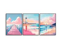 Muholin Bohemian Style Decorative Paintings For Room Decor, Retro Home Art, Nostalgic Wall Mural 60x80cmx3 No Frame