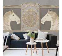 Muholin Custom 3D Photo European Home Decor Horse Pattern Large Mural Wallpaper for Bedroom Living Room Background Wall 250cm(W)×175cm(H)