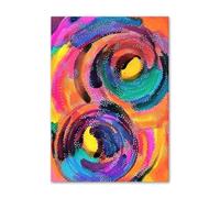 Muholin Nordic Posters Colorful Point Shape Color Block Abstract Wall Art Canvas Painting And Prints Wall Pictures For Living Room Decor 60x90cm No Frame