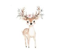 Muholin Pink Ballerina With Stars Cute Baby Llama Bear Deer Illustration Canvas Painting Print Poster For Nursery Decor 60x90cm No Frame