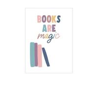 Muholin Readers Today Leaders Tomorrow Quotes Canvas Poster Colorful Books Pattern Picture For Home Kids Room Wall Decor 50x70cm No Frame