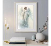 Muholin Vintage Celestial Guardian Angel Girl Divine Messenger Wall Art Poster Religious Praying Living Room Home Decor Canvas Painting 30x40cm No Frame