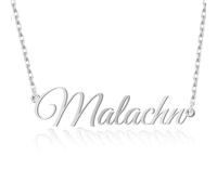 MuHsMan Custom Name Necklace - 925 Sterling Silver & Copper, 8 Fonts & Multi-Language Options, 2 Chain Styles, 2 Colors, Personalized Jewelry for Women