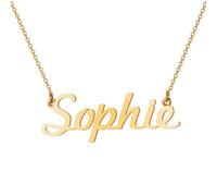 MuHsMan Custom Name Necklace - 925 Sterling Silver & Copper, 8 Fonts & Multi-Language Options, 2 Chain Styles, 2 Colors, Personalized Jewelry for Women