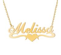 MuHsMan Custom Name Necklace - 925 Sterling Silver & Copper, 8 Fonts & Multi-Language Options, 2 Chain Styles, 2 Colors, Personalized Jewelry for Women