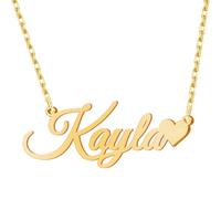 MuHsMan Custom Name Necklace - 925 Sterling Silver & Copper, 8 Fonts & Multi-Language Options, 2 Chain Styles, 2 Colors, Personalized Jewelry for Women