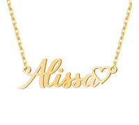 MuHsMan Custom Name Necklace - 925 Sterling Silver & Copper, 8 Fonts & Multi-Language Options, 2 Chain Styles, 2 Colors, Personalized Jewelry for Women