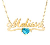 MuHsMan Custom Name Necklace - 925 Sterling Silver & Copper, 8 Fonts & Multi-Language Options, 2 Chain Styles, 2 Colors, Personalized Jewelry for Women