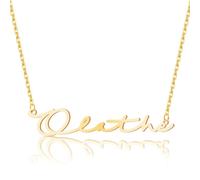 MuHsMan Custom Name Necklace - 925 Sterling Silver & Copper, 8 Fonts & Multi-Language Options, 2 Chain Styles, 2 Colors, Personalized Jewelry for Women