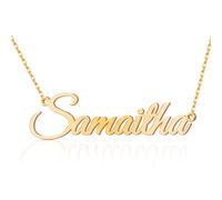 MuHsMan Custom Name Necklace - 925 Sterling Silver & Copper, 8 Fonts & Multi-Language Options, 2 Chain Styles, 2 Colors, Personalized Jewelry for Women