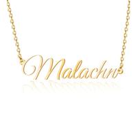 MuHsMan Custom Name Necklace - 925 Sterling Silver & Copper, 8 Fonts & Multi-Language Options, 2 Chain Styles, 2 Colors, Personalized Jewelry for Women