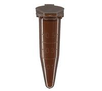 MUHWA 1000PCS Polypropylene Graduated Microcentrifuge Tube with Snap Cap, 0.5ml Capacity Microtubes (Brown)