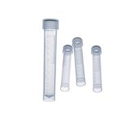 MUHWA 10mL Plastic Test Tubes with Screw Caps, Graduated Frozen Test Tubes, Clear Frozen Vial,PP/50PCS