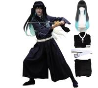 Muichiro Cosplay set All Anime Cosplay Kimono Costume,Adult//Wigs- A variety of styles to choose from (Muichiro+Wig, XXL)