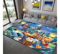 MUICIN Cartoon Winnie The Pooh 3D Printed Area Rug, Soft Flannel, Yellow, 80 x 120 cm (Square)