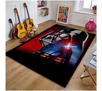 MUICIN Star Wars Pattern Rug, 140 x 200cm, Black, Modern, Non Slip, Fluffy, Rectangular, Indoor, Throw Rug