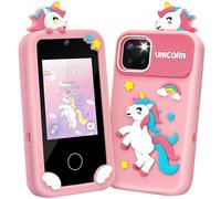 Muiefe Kids Phone for Girls, 2.8 Inch Touchscreen Kids Smart Phone with Dual Camera, 32G Card, Unicorn Toy Mobile Phone Christmas Birthday Gifts for 3 4 5 6 7 8 9 Year Old Girls