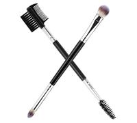 MUIIGOOD 1PCS 3 Head Eyebrow Eyelash Shaper Eyelash Comb for Separating Lashes Shaping Brow+1PCS Professional Blending Eyeshadow Brush Eye Makeup Brush for Concealer Eyebrows Eyeliner Makeup Tool