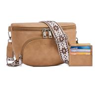 MUIIKOLA Crossbody Bag for Women, Vegan Leather, RFID Blocking Card Slot Chest Bag with Adjustable Detachable Wide Strap