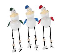 Muiltvoe 3pcs Funny Chicken Sculpture Quirky Resin Rooster Garden Statues for Outdoor Fee Decor Weather-resistant Hen Ornaments Unique Art for Patio Balcony