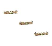 Muiltvoe 3pcs Gnome Welcome Statue Cute Desktop Sculpture Realistic Gnome Figurine for Garden Lawn and Home Decoration Adorable Ornament for Housewarming