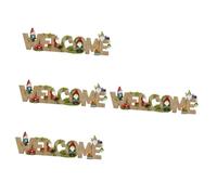 Muiltvoe 4pcs Realistic Resin Gnome Statue Garden Fairy Ornament for Yard Decor Small Dwarf Statue Adorable Gnome Welcome Decor