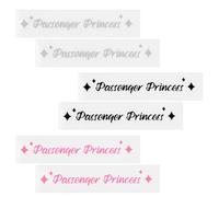 Muiltvoe 6 Pcs Passenger Princess Stickers, Cute Vinyl Stickers, Funny Waterproof Mirror Stickers for Car Window Rearview Mirror Bumper Laptop Helmets Phones Makeup Mirror Decoration
