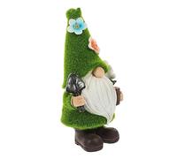 Muiltvoe Creative Gnome Figurine Solar Lamp for Garden Decoration Premium Resin Outdoor Ornament for Lawn Backyard and Festive Scenes Attractive Fairy Light for Family and Friends
